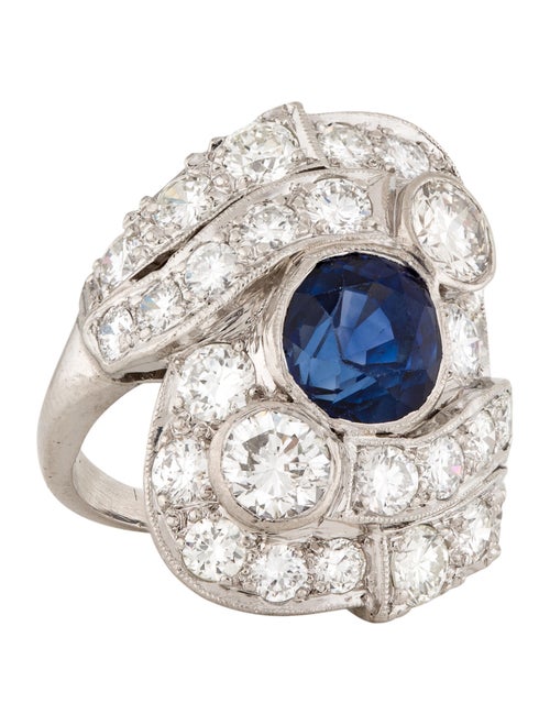 Sapphire & Diamond Cocktail Ring