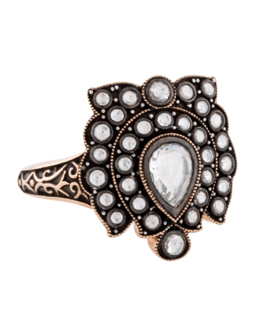 18K Diamond Cocktail Ring rose