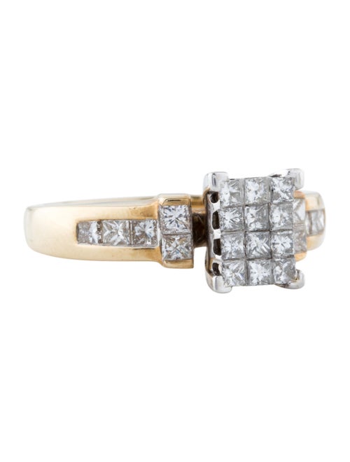 14K Diamond Cocktail Ring yellow