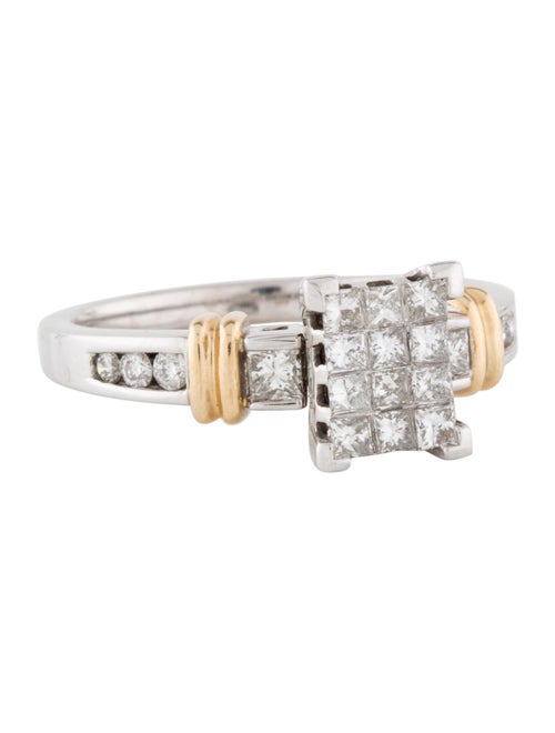 14K Diamond Cocktail Ring white