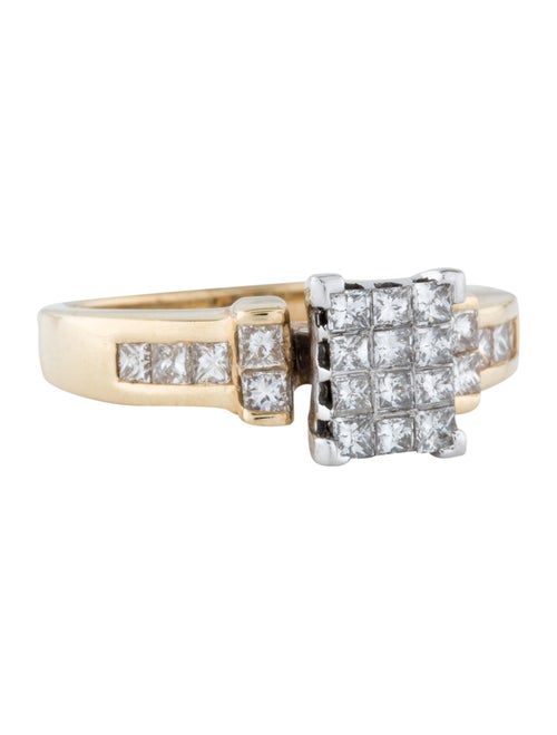 14K Diamond Cocktail Ring yellow