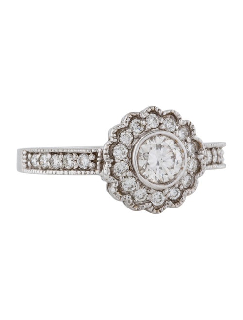 14K Diamond Cocktail Ring white