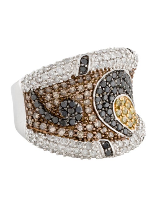 14K Diamond Cocktail Ring white