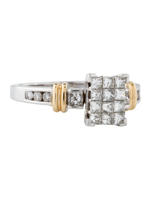 14K Diamond Cocktail Ring white