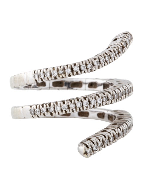 18K Diamond Spiral Ring white