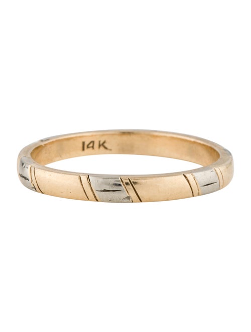 Ring Two-Tone 14K Band Yellow
