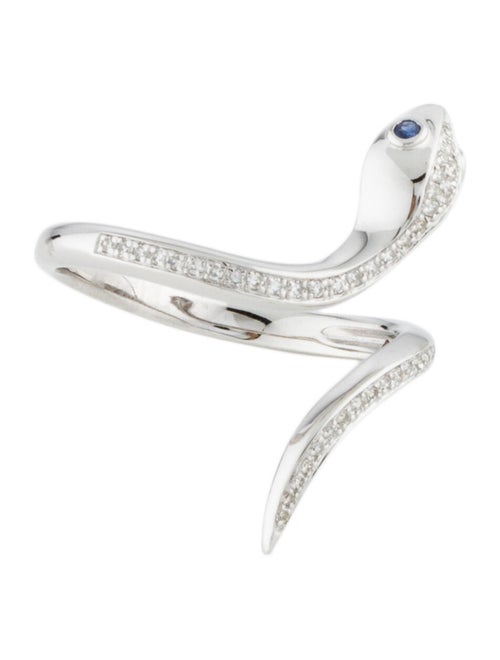 Ring 14K Diamond & Sapphire Snake Cocktail Ring wh