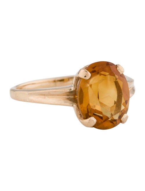 Ring 14K Citrine Cocktail Ring yellow