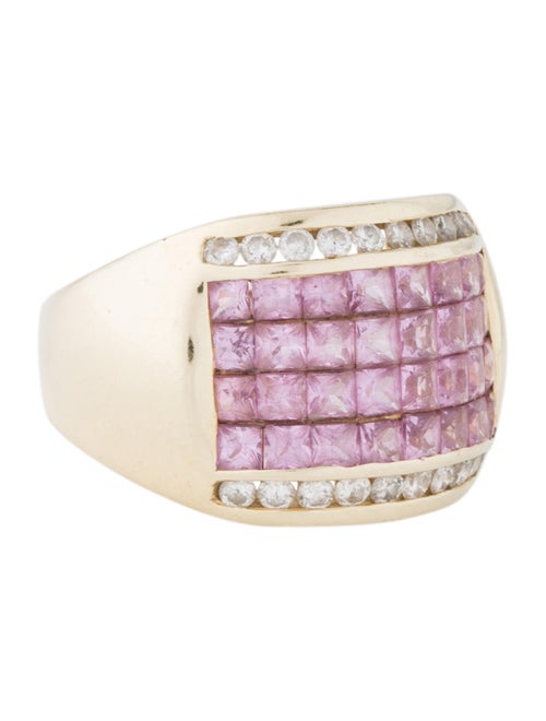 Ring 14K Sapphire & Diamond Cocktail Ring yellow