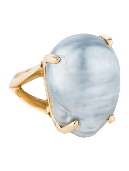 14K Pearl Ring yellow