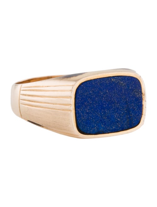 14K Lapis Lazuli Signet Ring yellow