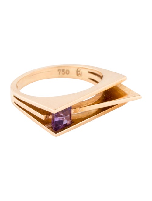 18K Amethyst Cocktail Ring yellow
