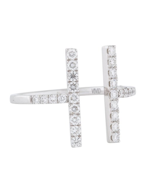 14K Diamond Cocktail Ring white