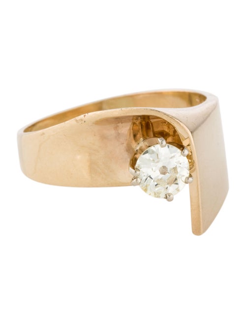 Ring 14K Diamond Abstract Cocktail Ring yellow