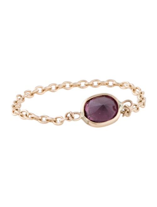 14K Spinel Chain Ring yellow