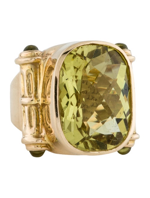 Ring 14K Quartz Cocktail Ring yellow