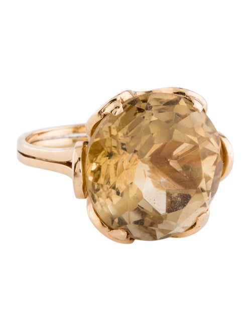 18K Citrine Cocktail Ring yellow