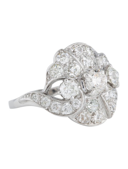 Platinum 1.92ctw Diamond Art Deco Cocktail Ring