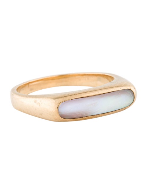 Ring 14K Mother Of Pearl Cocktail Ring yellow