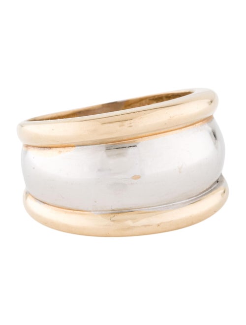 Ring 14k Two-Tone Sculpted Ring yellow