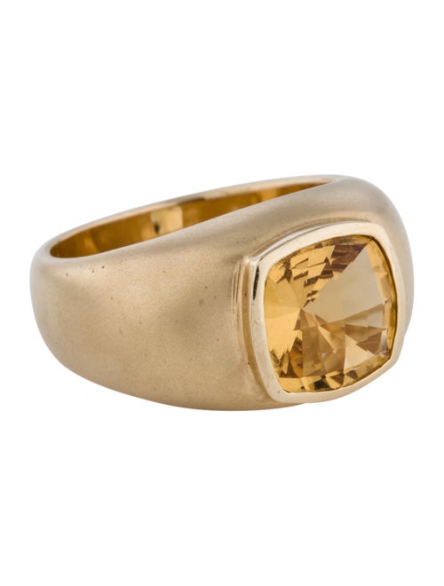 14K Citrine Signet Ring yellow