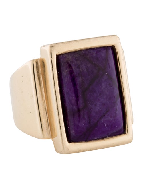 Ring 14K Sugilite Cocktail Ring yellow