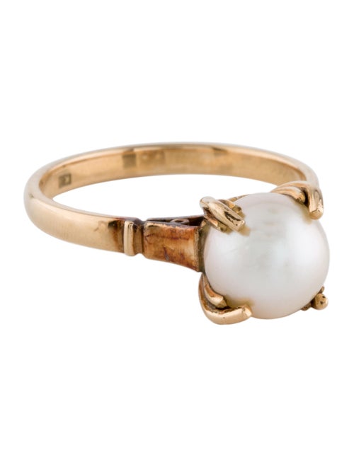 Ring 18K Pearl Cocktail Ring yellow
