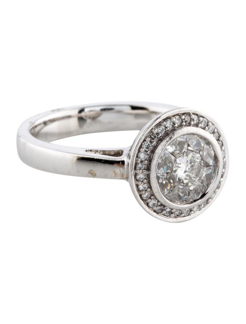 14K Diamond Cocktail Ring white