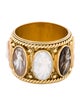Ring 18K Mother of Pearl & Shell Cameo Band