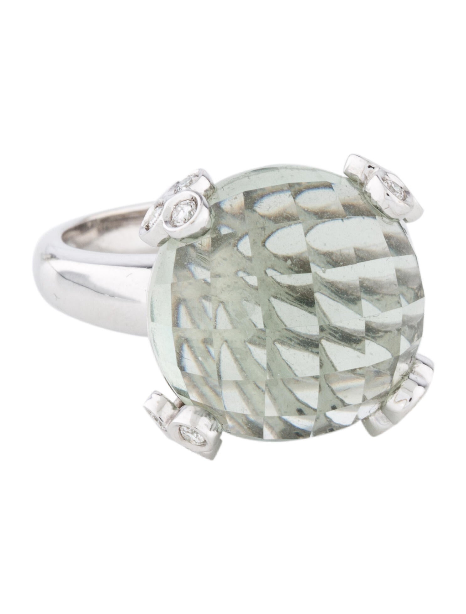 Ring Alfieri & St. John Prasiolite & Diamond