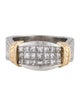 Ring Platinum & 18K Diamond Invisible Set Band