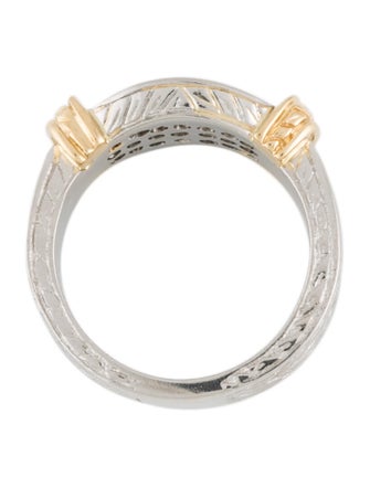 Ring Platinum & 18K Diamond Invisible Set Band