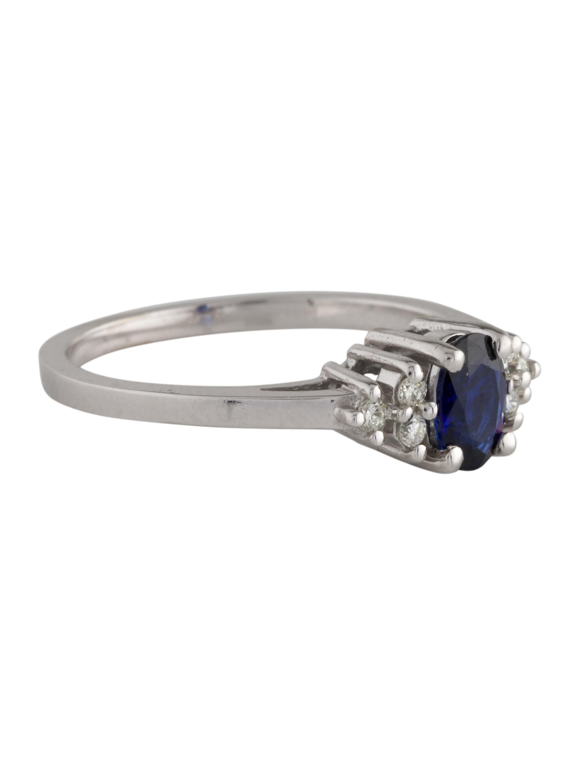 Ring 14K Sapphire & Diamond Cocktail Ring