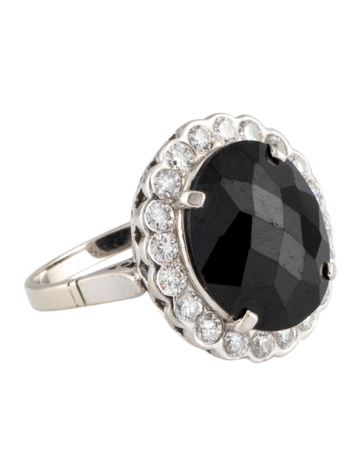 Ring 14K Spinel & Diamond Cocktail Ring