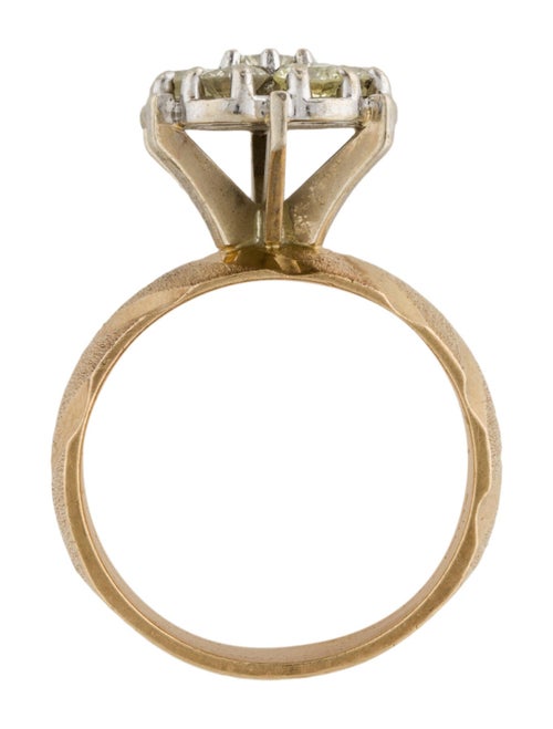 Ring 14K Diamond Cluster Cocktail Ring