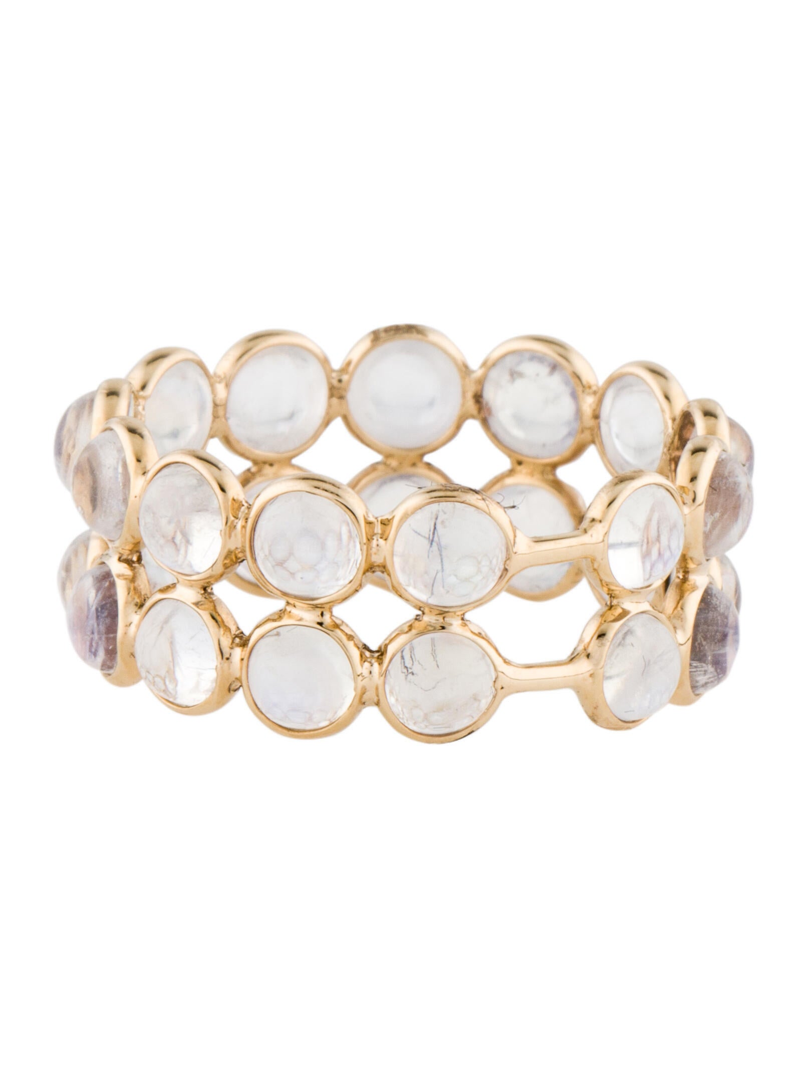 Ring 14K Moonstone Labradorite Eternity Band