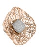 Ring Yessyan 18K Two-Tone Diamond Flower Cocktail Ring