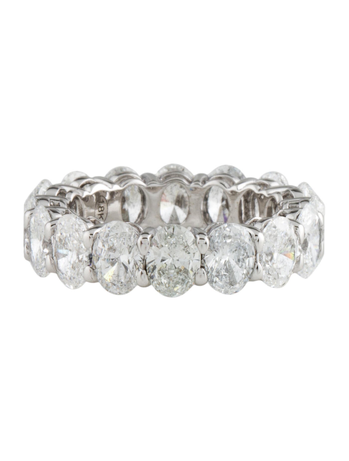 Ring 18K 4.75ctw Diamond Eternity Band - Rhodium-Plated 18K White Gold ...