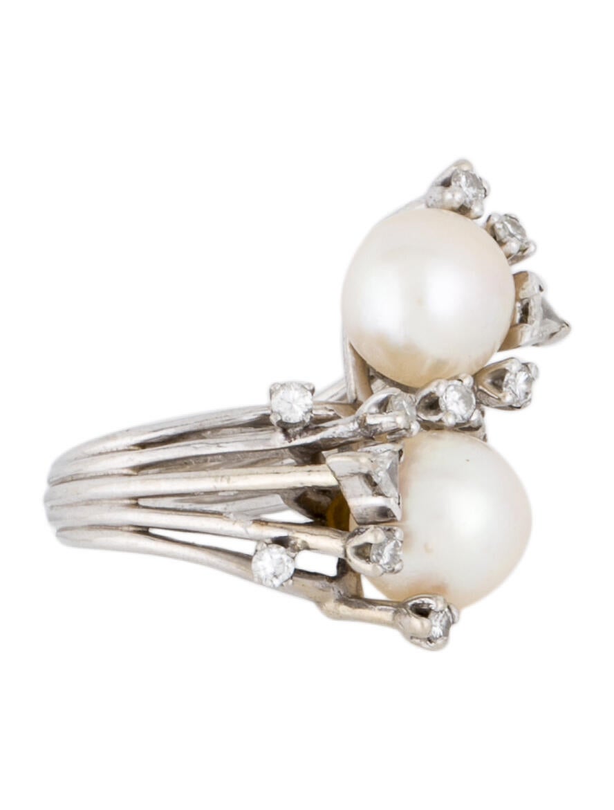 Ring 14K Pearl & Diamond Ring