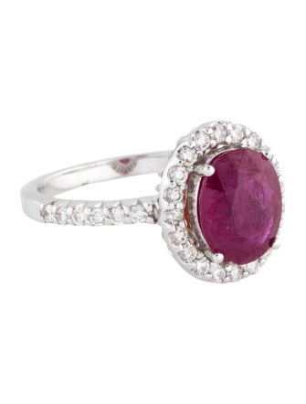 Ring 18K 2.34ct Ruby & Diamond Cocktail Ring