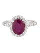 Ring 18K 2.34ct Ruby & Diamond Cocktail Ring