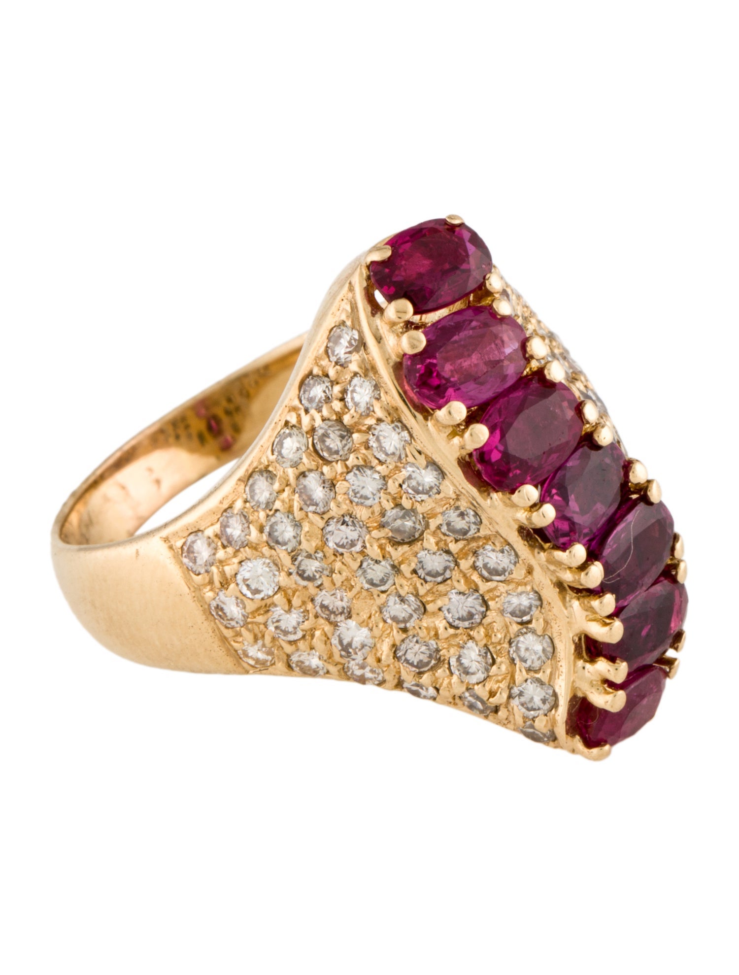 Ring 18K Ruby & Diamond Cocktail Ring