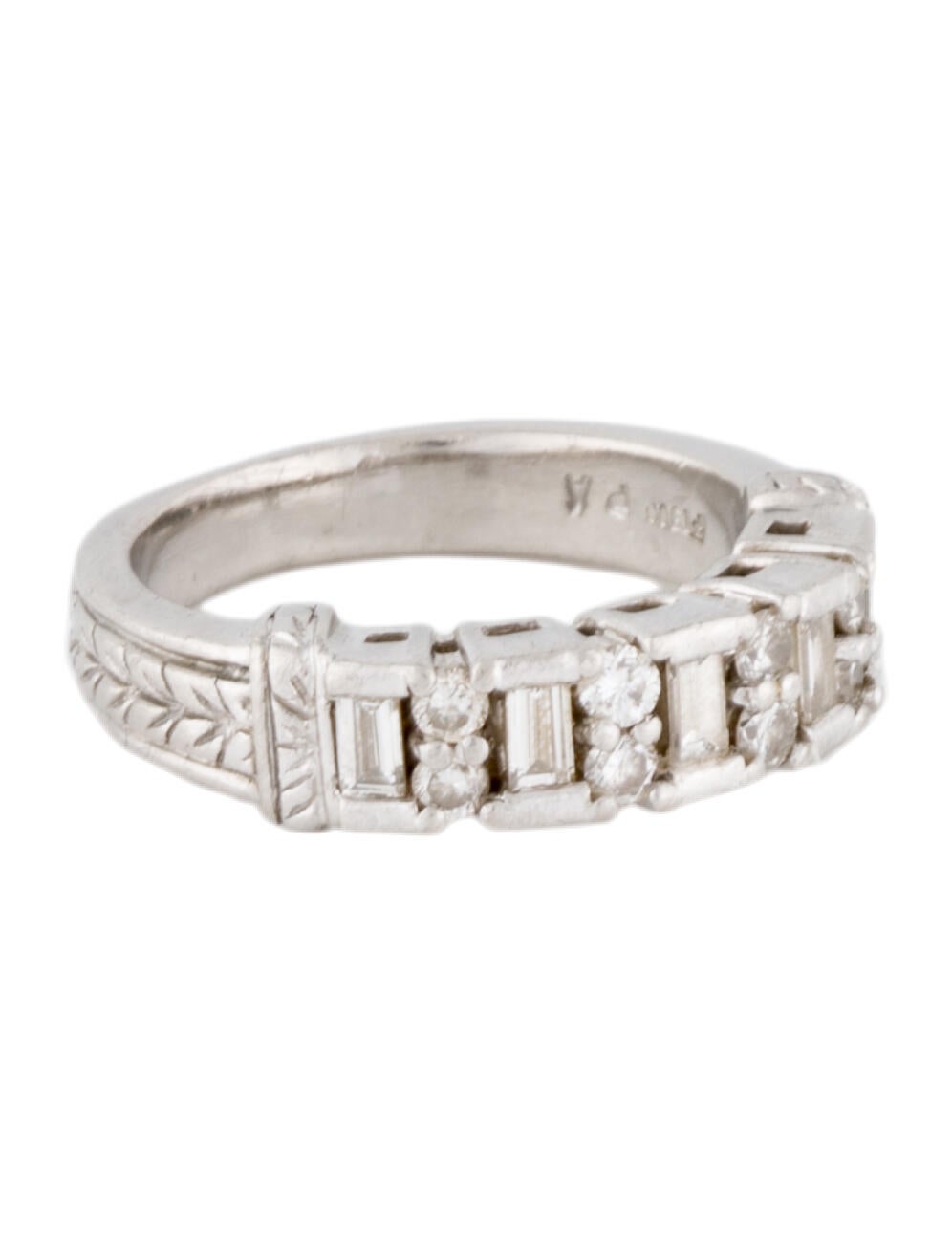 Ring Platinum Diamond Band 900 Platinum Band, Rings RRING213751