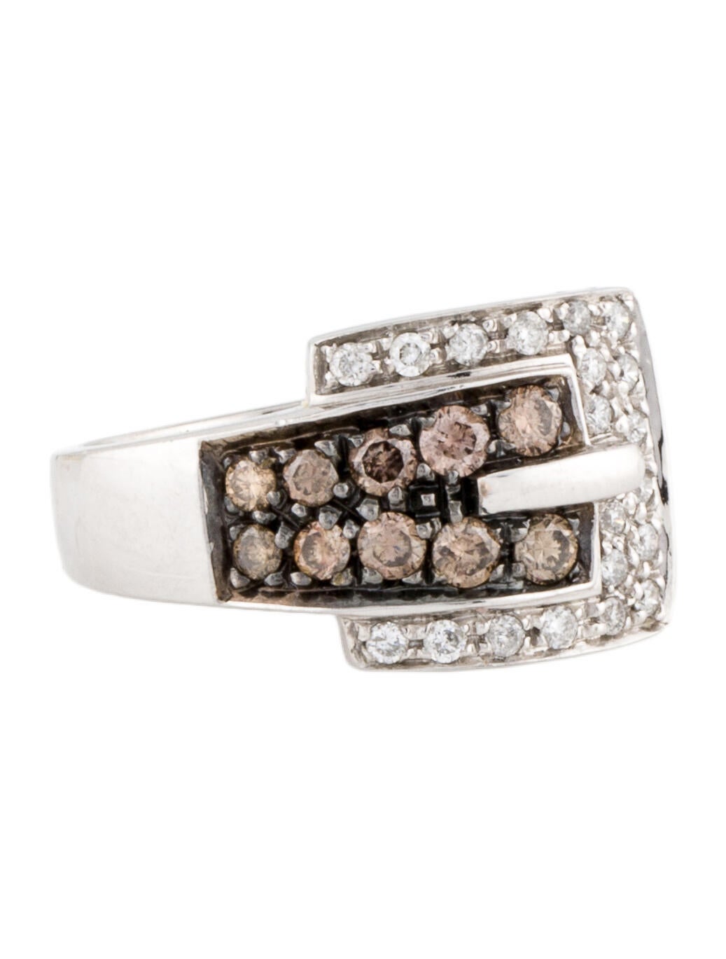Ring 14K Diamond Buckle Cocktail Ring
