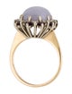 Ring 14K 7.00ct Lavender Jadeite, Amethyst & Diamond Halo Ring