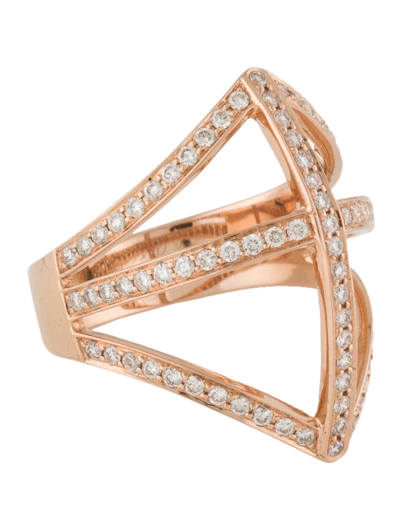 Ring 18K Emerald & Diamond Cocktail Ring Gold, 18K White Gold