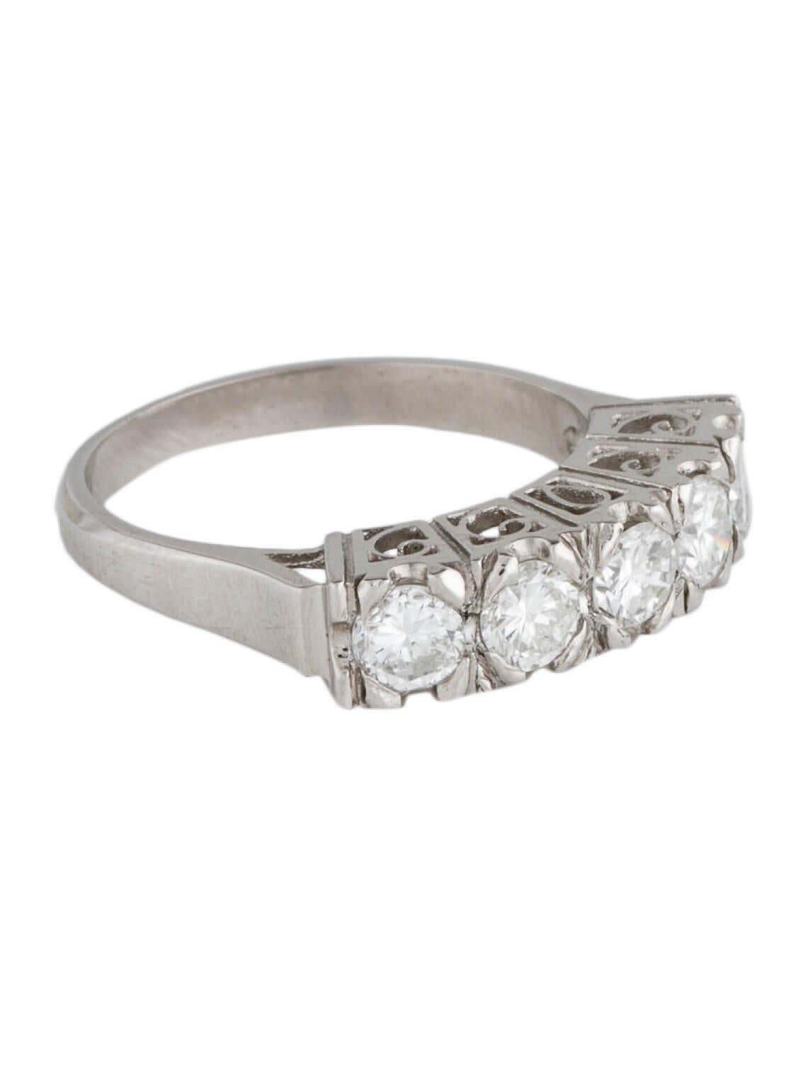 Ring Platinum Diamond Band Ring 900 Platinum Band, Rings