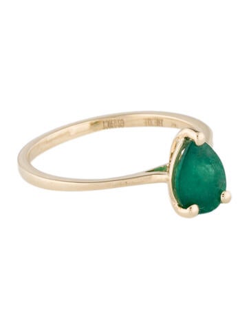 Ring Cocktail 14K Emerald 6.75