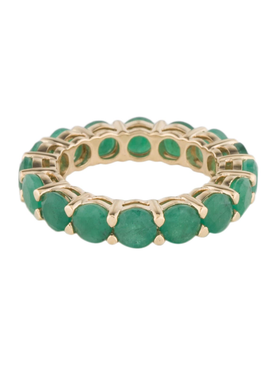 Ring 14K 4.22ctw Emerald Eternity Band