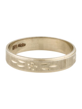 Ring 18K Engraved Wedding Band